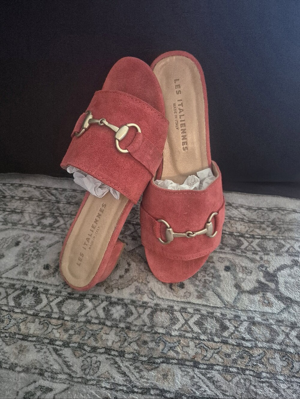 Les Italiennes Horsebit Leather Sandals